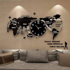 Trendy Wall Clocks and World Maps