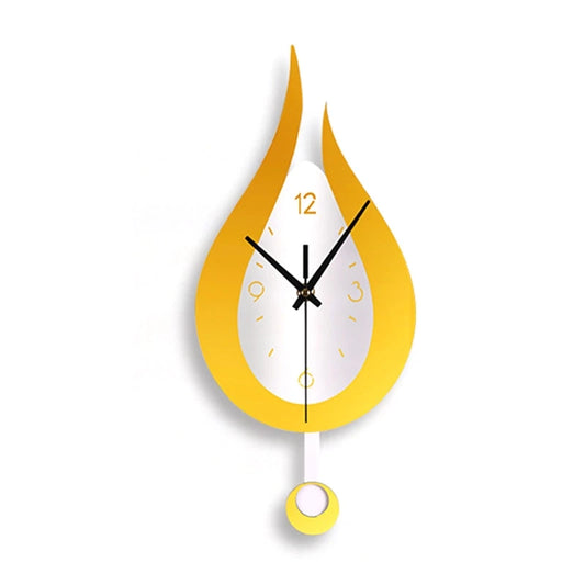 Modern Water Drop Acrylic Wall Clock – Silent Pendulum Design for Home & Office