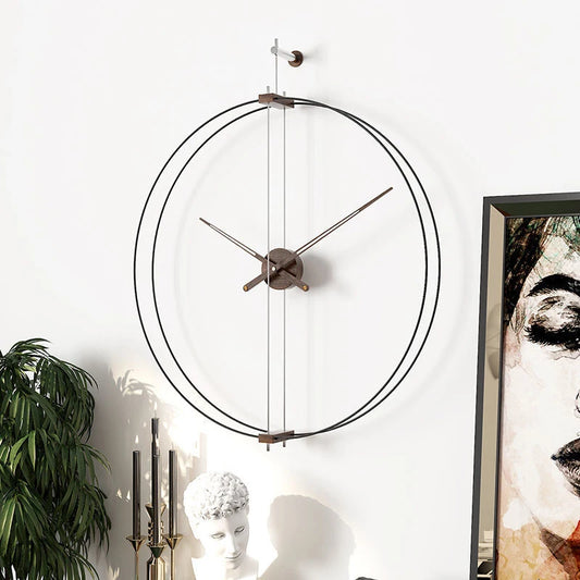 Nordic Luxury Wall Clock – Silent Quartz Clock for Living Room & Bedroom Décor