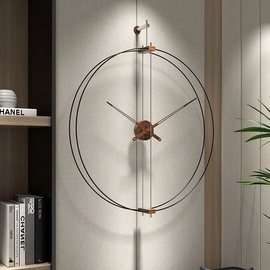 Nordic Luxury Wall Clock – Silent Quartz Clock for Living Room & Bedroom Décor