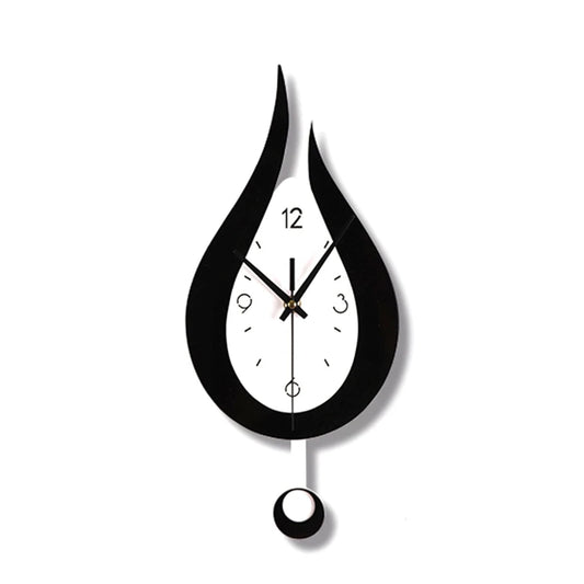 Modern Water Drop Acrylic Wall Clock – Silent Pendulum Design for Home & Office