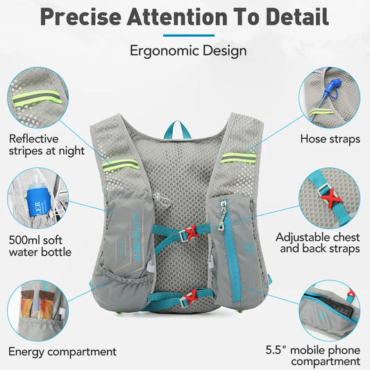 Ultralight Running Hydration Vest – Unisex Trail & Cycling Backpack
