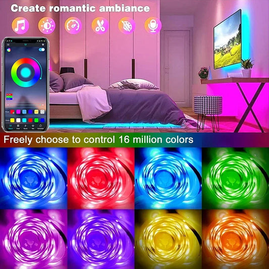 ✅ RGB USB LED Strip Lights – APP Controlled Mood Lighting