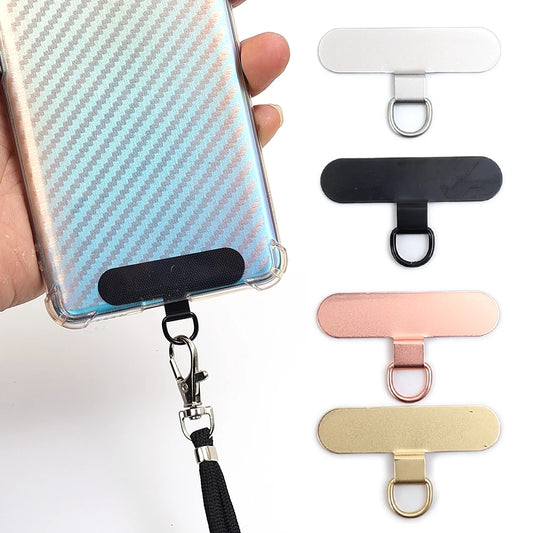 Universal Metal Phone Tether Tabs – Ultra-Thin Stainless Steel Straps (1/2/4 Pcs)