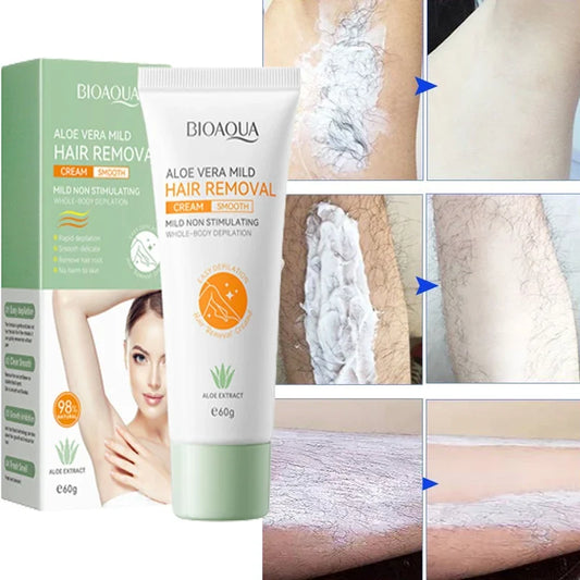 Painless Hair Removal & Growth Inhibitor Cream – For Men & Women
